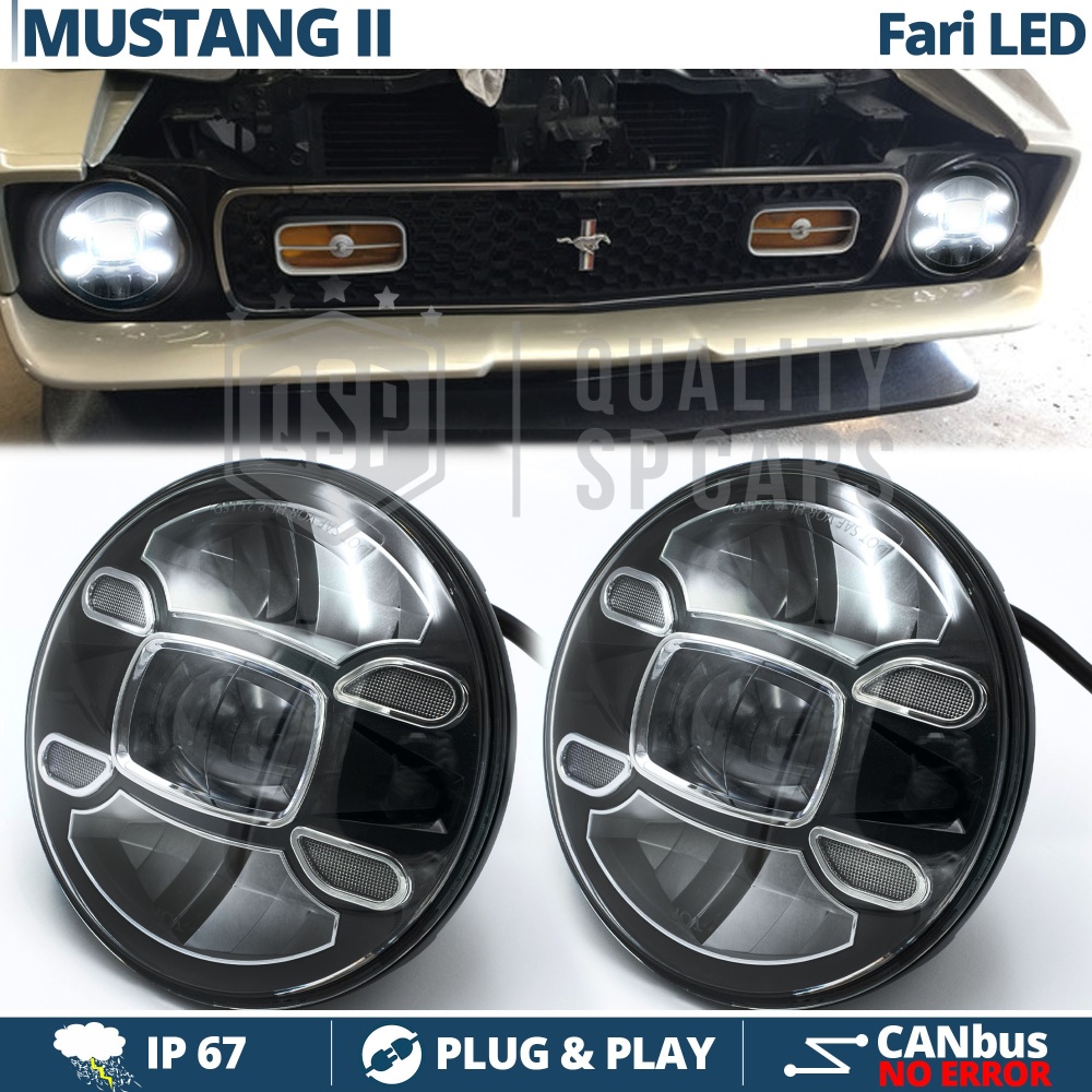 2 Faros Delanteros LED 7" para FORD MUSTANG 2 6500K | Luces de Cruce + Carretera + Posición 2 Faros Delanteros LED 7" para FORD MUSTANG 2 6500K | Luces de Cruce + Carretera + Posición
