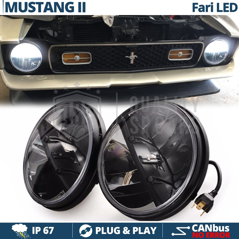 2 Faros Delanteros LED 7" para FORD MUSTANG 2 6500K | Luces de Cruce + Carretera 2 Faros Delanteros LED 7" para FORD MUSTANG 2 6500K | Luces de Cruce + Carretera