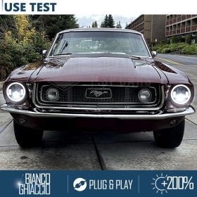 FAROS LED Angel Eyes para FORD MUSTANG MK2, Luz Blanca 6500K | APROBADO