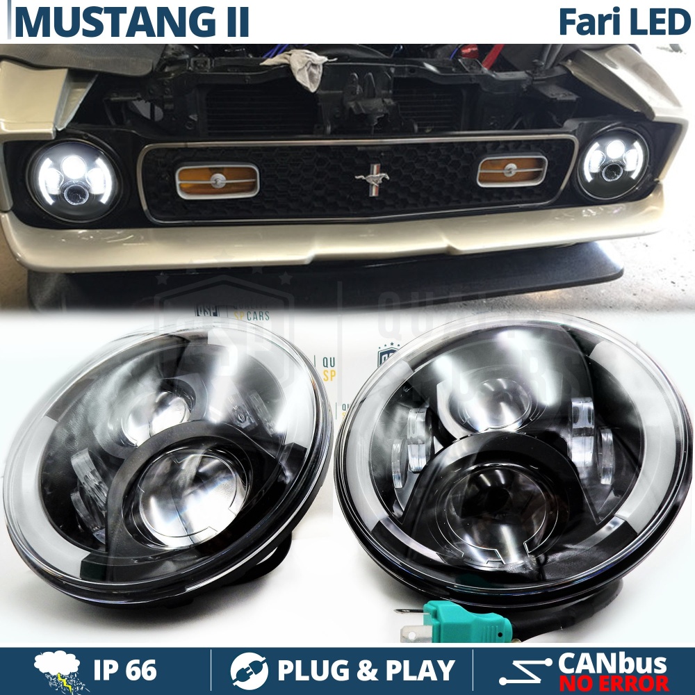 2 Faros Delanteros LED 7" para FORD MUSTANG 2 6500K | DRL, Cruce, Carretera, Intermitentes 2 Faros Delanteros LED 7" para FORD MUSTANG 2 6500K | DRL, Cruce, Carretera, Intermitentes