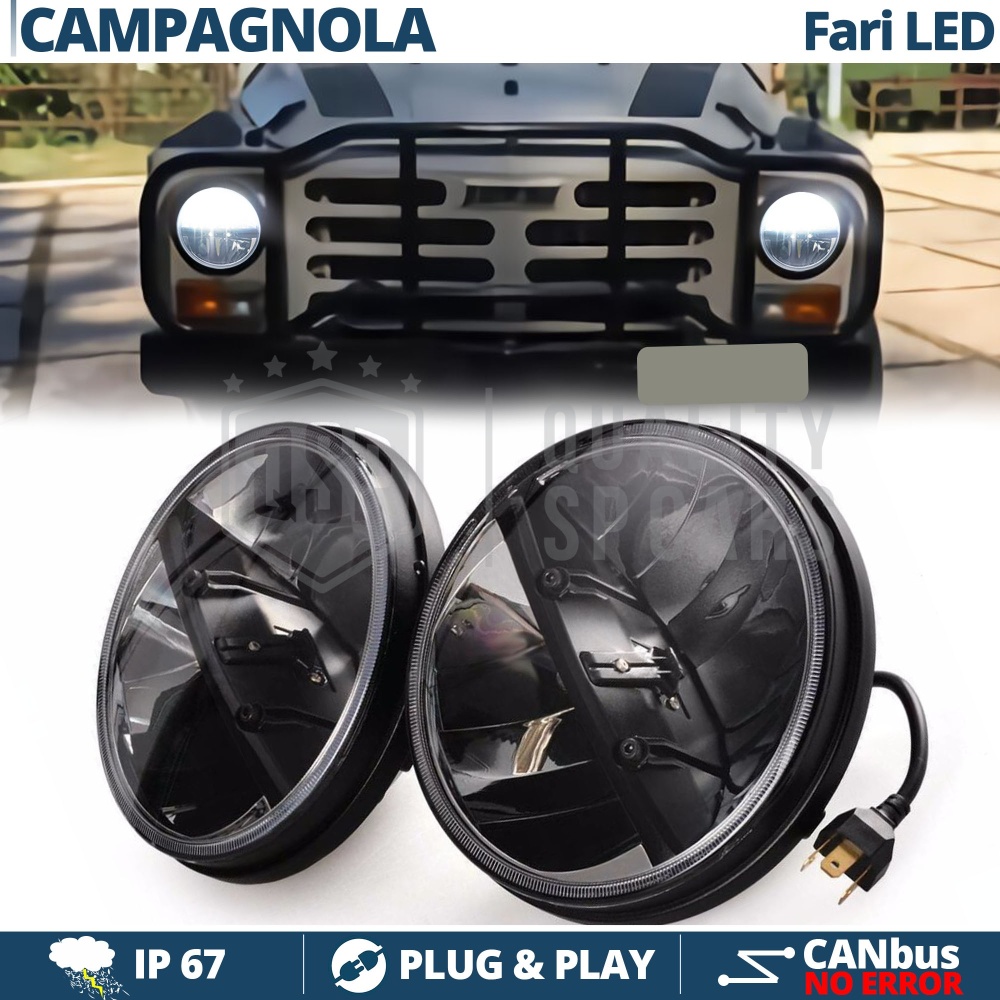 2 Faros Delanteros LED 7" para FIAT CAMPAGNOLA 6500K | Luces de Cruce + Carretera 2 Faros Delanteros LED 7" para FIAT CAMPAGNOLA 6500K | Luces de Cruce + Carretera