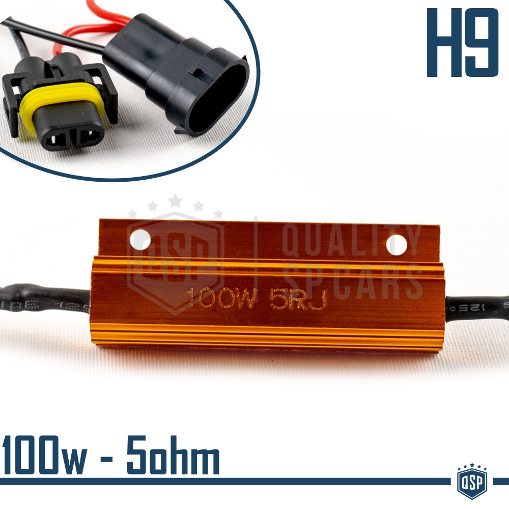 X1 Resistencia Canbus 100W-5 OHM para Led H9 Cancelador Error Decodificador Suplementario