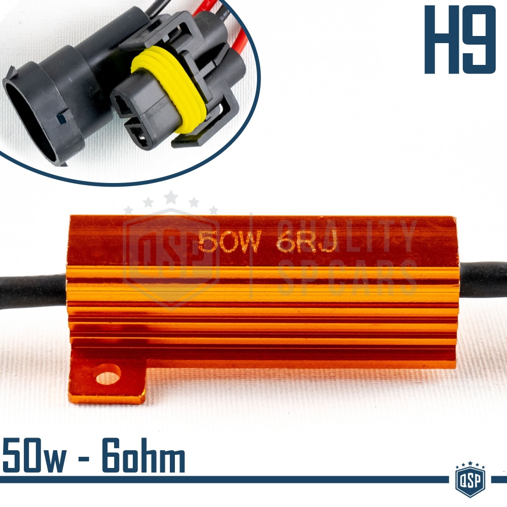 X1 Resistencia Canbus 50W-6 OHM para Led H9 Cancelador Error Decodificador Suplementario