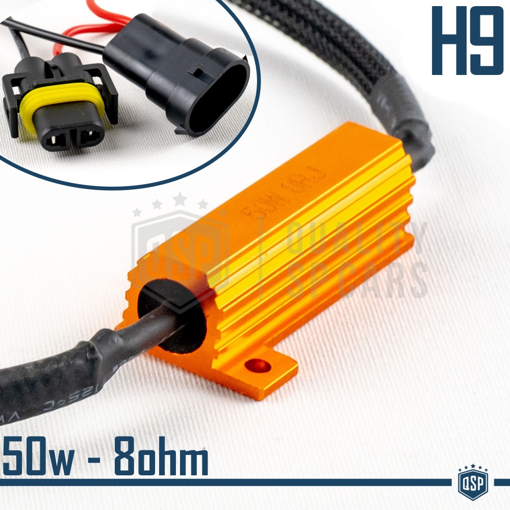 X1 Resistencia Canbus 50W-8 OHM para Led H9 Cancelador Error Decodificador Suplementario
