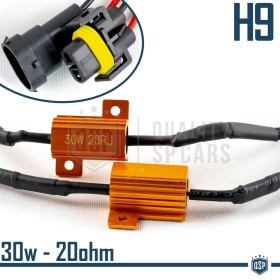 X2 Resistencias Canbus 30W-20 OHM para Led H9 Cancelador Error Decodificador Suplementario