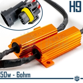 X2 Resistencias Canbus 50W-6 OHM para Led H9 Canceladores Error Decodificadores Suplementarios