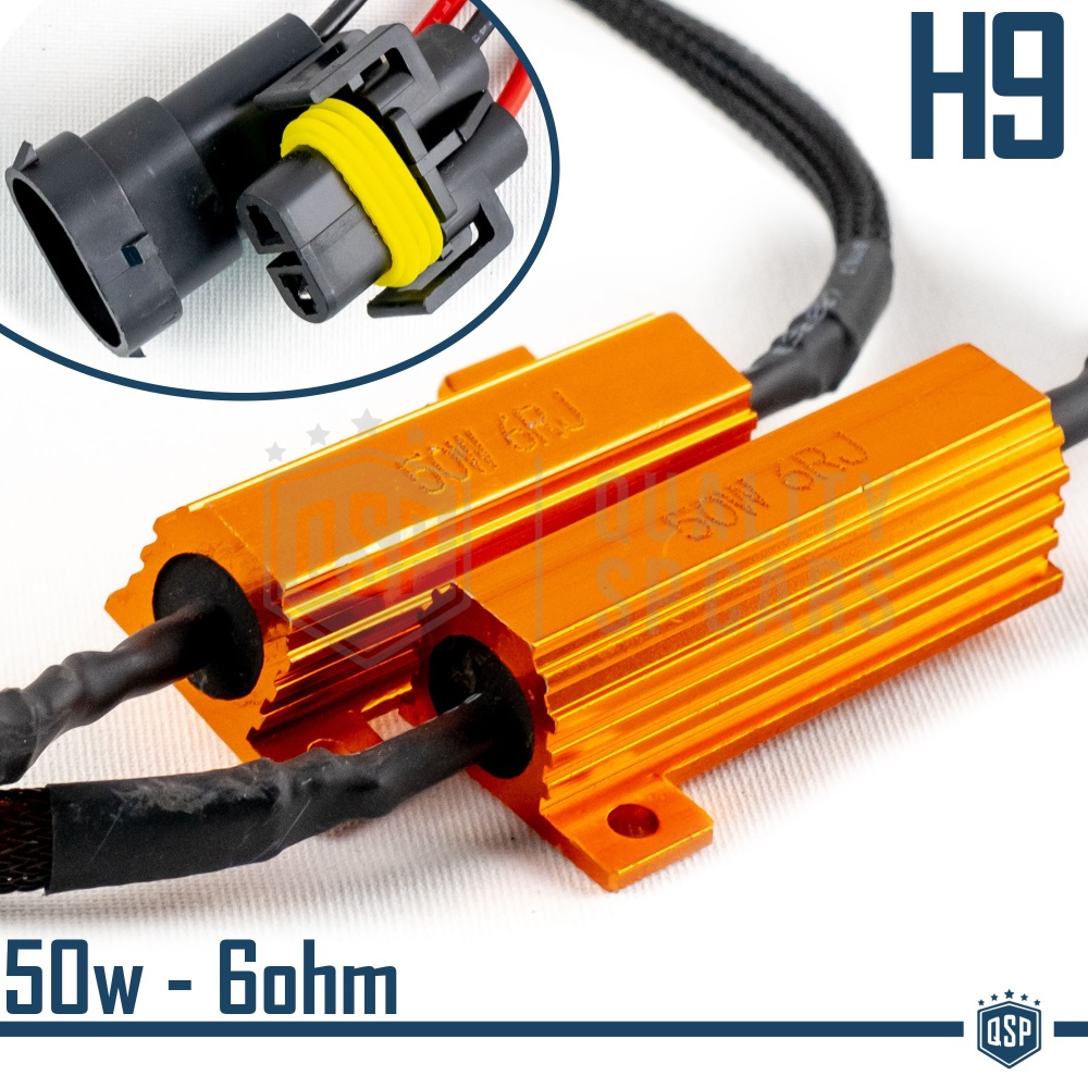 X2 Resistencias Canbus 50W-6 OHM para Led H9 Canceladores Error Decodificadores Suplementarios