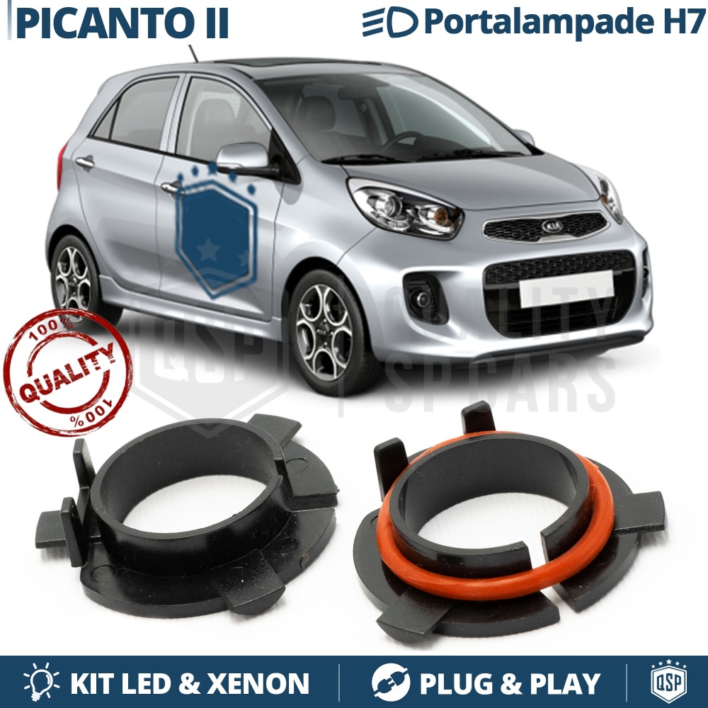 2X Adaptatores del Retenedor Soporte Bombilla para Montaje KIT LED H7 para KIA PICANTO 2 2X Adaptatores del Retenedor Soporte Bombilla para Montaje KIT LED H7 para KIA PICANTO 2
