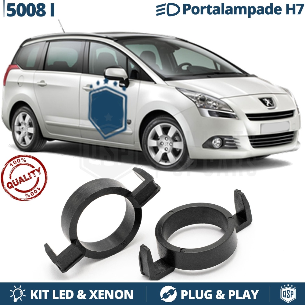 2X Scheinwerfer Lampe Halter Adapter KIT H7 LED-Halterung für PEUGEOT 5008 1 (09-13)