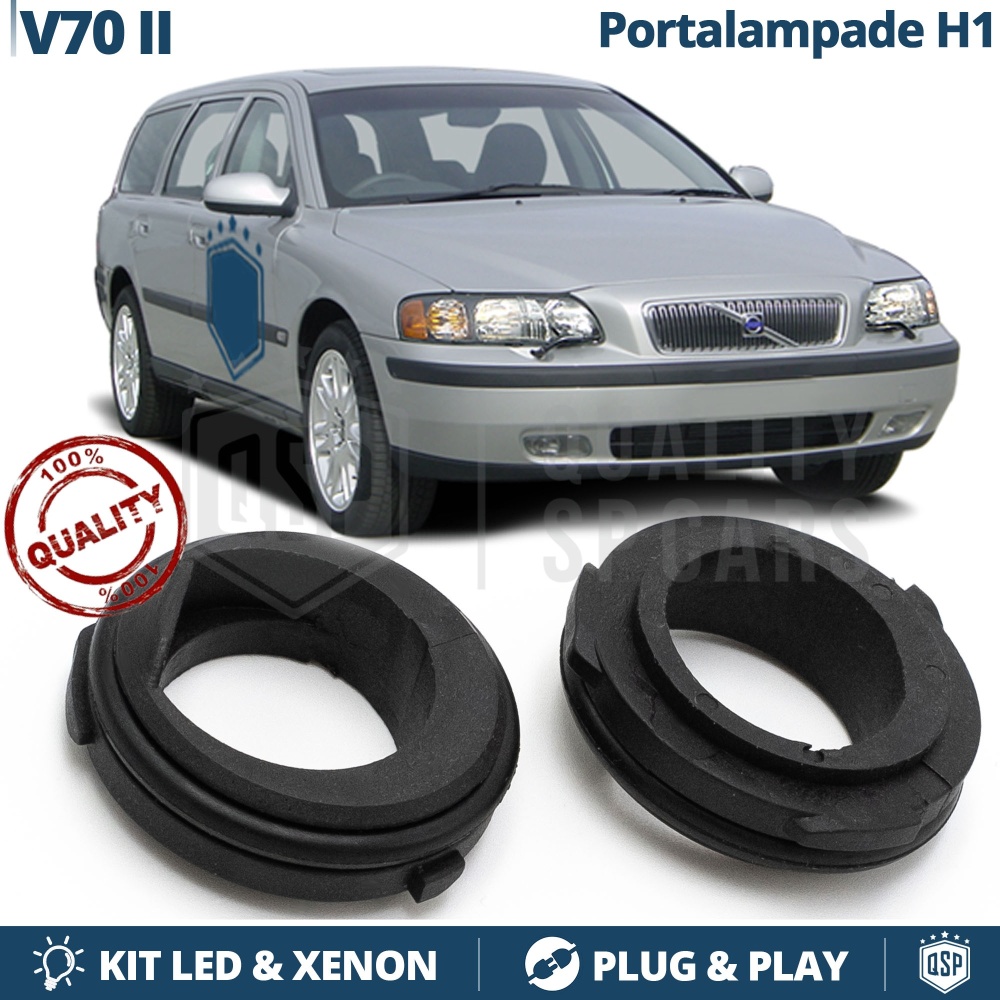 2 Adaptadores Soporte Bombillas H1 para Volvo V70 2 (00-07) Para Montaje KIT LED Xenon 2 Adaptadores Soporte Bombillas H1 para Volvo V70 2 (00-07) Para Montaje KIT LED Xenon