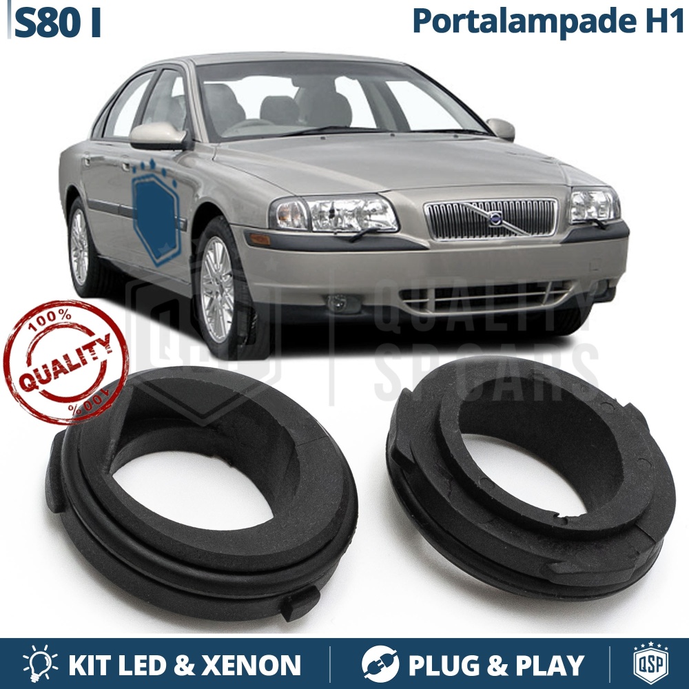 2 Adaptadores Soporte Bombillas H1 para Volvo S80 1 (96-06) Para Montaje KIT LED Xenon 2 Adaptadores Soporte Bombillas H1 para Volvo S80 1 (96-06) Para Montaje KIT LED Xenon