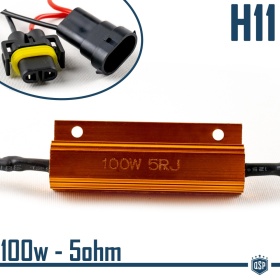 X1 Resistencia Canbus 100W-5 OHM para Led H11 Cancelador Error Decodificador Suplementario