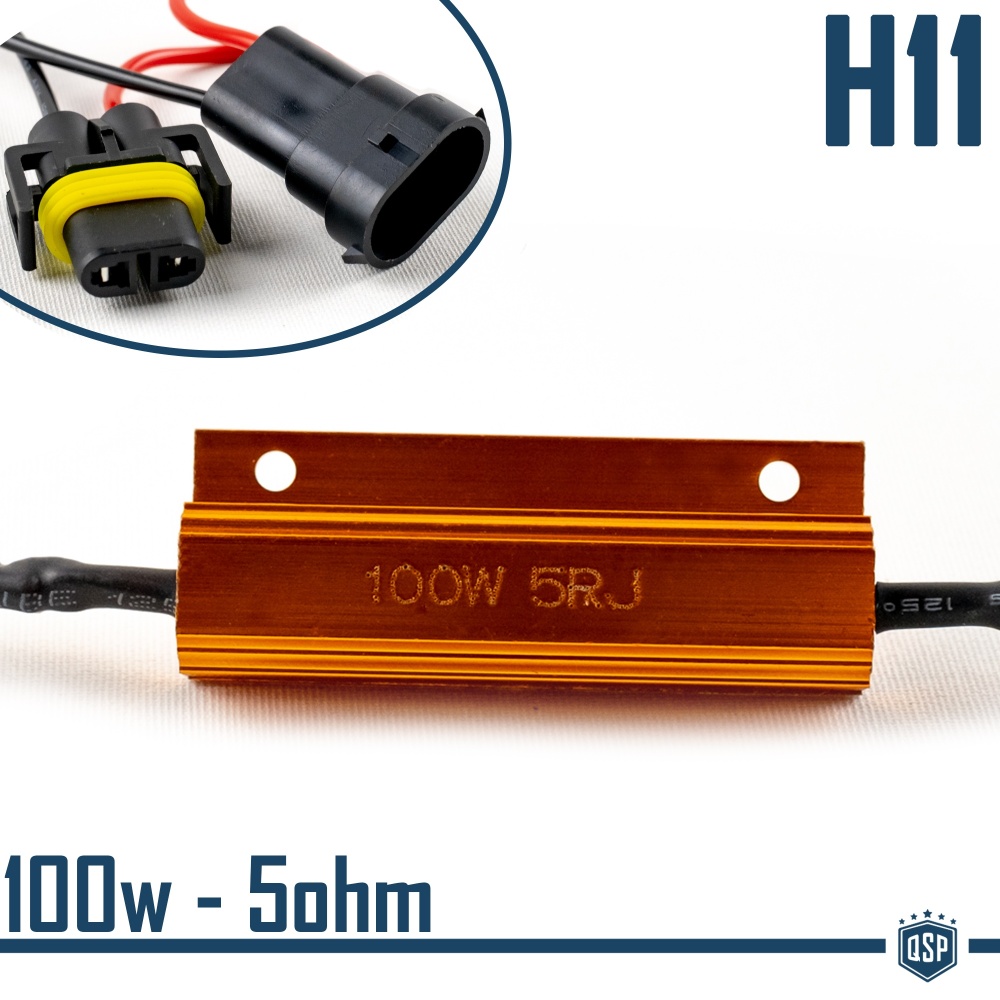 X1 Resistencia Canbus 100W-5 OHM para Led H11 Cancelador Error Decodificador Suplementario
