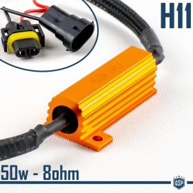 X1 Resistencia Canbus 50W-8 OHM para Led H11 Cancelador Error Decodificador Suplementario