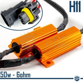 X2 Resistencias Canbus 50W-6 OHM para Led H11 Canceladores Error Decodificadores Suplementarios
