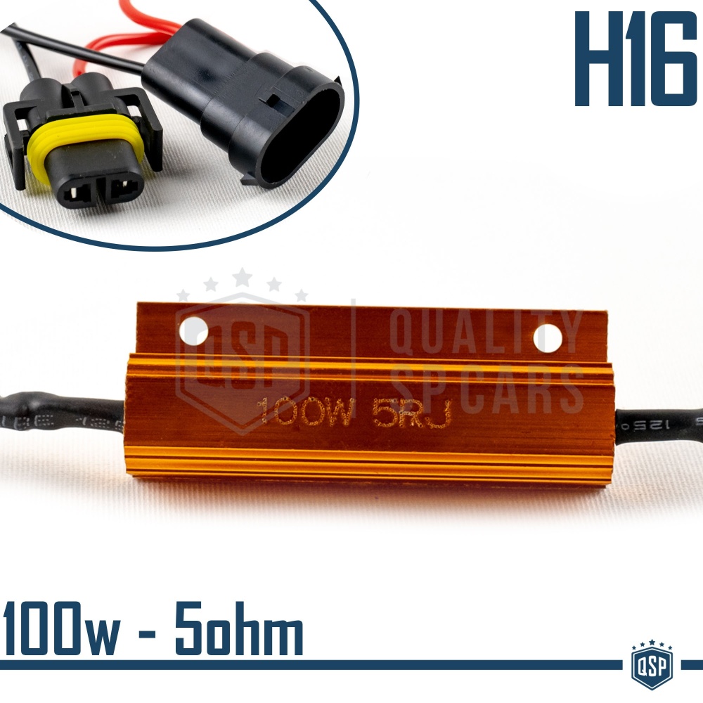 X1 Resistencia Canbus 100W-5 OHM para Led H16 Cancelador Error Decodificador Suplementario