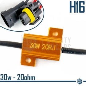 X1 Resistencia Canbus 30W-20 OHM para Led H16 Cancelador Error Decodificador Suplementario