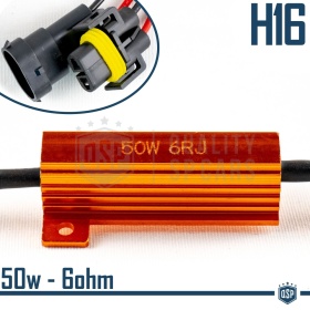 X1 Resistencia Canbus 50W-6 OHM para Led H16 Cancelador Error Decodificador Suplementario