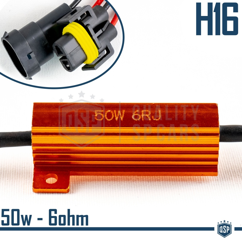 X1 Resistencia Canbus 50W-6 OHM para Led H16 Cancelador Error Decodificador Suplementario