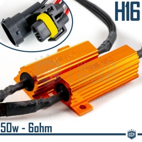 X2 Resistencias Canbus 50W-6 OHM para Led H16 Canceladores Error Decodificadores Suplementarios