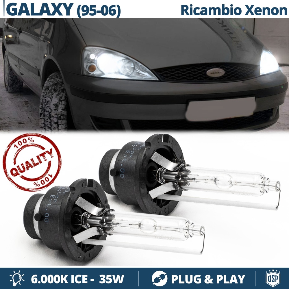 2x D2S Xenon Replacement Bulbs for FORD GALAXY 1 HID 6.000K White Ice 35W 2x D2S Xenon Replacement Bulbs for FORD GALAXY 1 HID 6.000K White Ice 35W