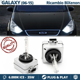 2x Bombillas Bi-Xenon D1S de Repuesto para FORD GALAXY 2 Luz 6.000K Blanco Frio Lámpara 35W