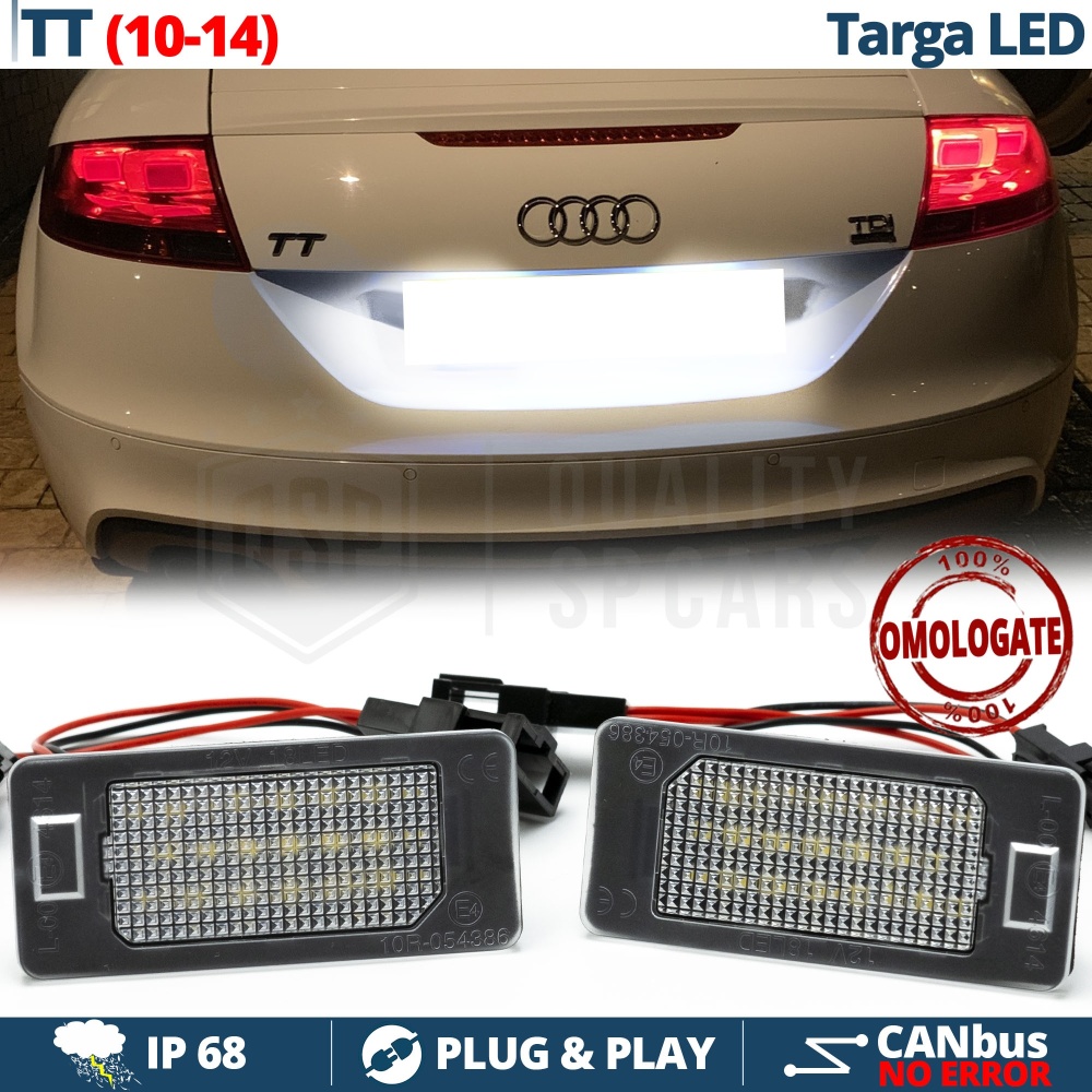 2 Luces de Matricula LED para AUDI TT 8J (10-14) | 100% CANbus, 6.500K Blanco Frío | Plug & Play 2 Luces de Matricula LED para AUDI TT 8J (10-14) | 100% CANbus, 6.500K Blanco Frío | Plug & Play