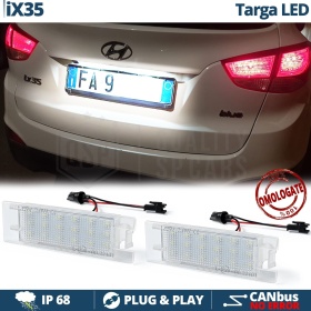2 Luces de Matricula LED para HYUNDAI ix35 (09-15) | CANBUS 18 LED 6.500K BLANCO FRIO Plug & Play