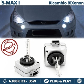 2x Bombillas Bi-Xenon D1S de Repuesto para FORD S-MAX 1 Luz 6.000K Blanco Frio Lámpara 35W