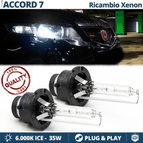 2x Bombillas Xenon D2S de Repuesto para HONDA ACCORD 7 RESTYLING Luz 6.000K Blanco Frio Lámpara 35W