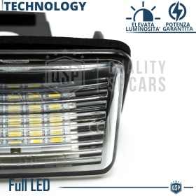 2 Luces de Matrícula LED para PEUGEOT PARTNER 1 | Plafones Led CANbus 6500K Blanco Frío
