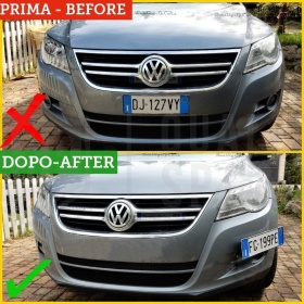 Portatarga Anteriore per Dacia | RILOCATORE Targa Laterale | Staffa in Acciaio
