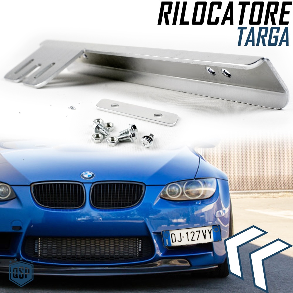 Soporte de MATRÍCULA DELANTERA para Fiat Kit de Reubicación LATERAL de Placa En Acero Anodizado Soporte de MATRÍCULA DELANTERA para Fiat Kit de Reubicación LATERAL de Placa En Acero Anodizado