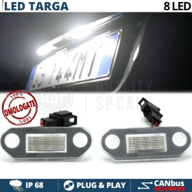 2 Luces de Matrícula LED para SKODA OCTAVIA MK1 | Plafones CANbus 6500K Blanco Frío