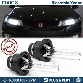 2x Bombillas Xenon D2S - D2R de Repuesto para HONDA CIVIC 8 Luz 6.000K Blanco Frio Lámpara 35W 2x Bombillas Xenon D2S - D2R de Repuesto para HONDA CIVIC 8 Luz 6.000K Blanco Frio Lámpara 35W