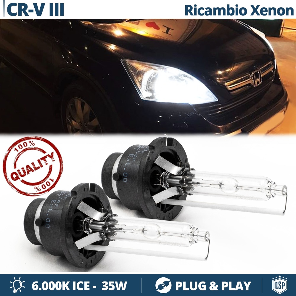 2x Bombillas Xenon D2S de Repuesto para HONDA CR-V 3 Luz 6.000K Blanco Frio Lámpara 35W