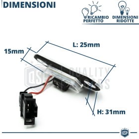 2 LED License Plate Lights for VOLKSWAGEN GOLF 3 | CANbus, Plug & Play | 6500K Cool White