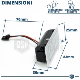 2 Luces de Matrícula LED para OPEL Mokka X | Plafones CANbus Luz BLANCA 6500K
