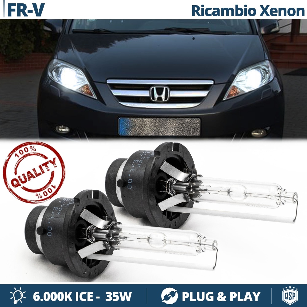 Coppia Lampadine di Ricambio Bi-Xenon per HONDA FR-V Luci Bianco Ghiaccio 6000K 35W