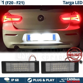 2x Plafonnieres Led Éclairage Plaque Immatriculation pour BMW Série 1 F20 15-18, Canbus, 24 LED 6.500K Blanc Pure, Installation Facile