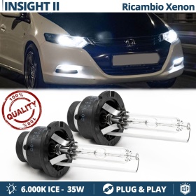 2x Bombillas Xenon de Repuesto para HONDA INSIGHT 2 Luz 6.000K Blanco Frio Lámpara 35W
