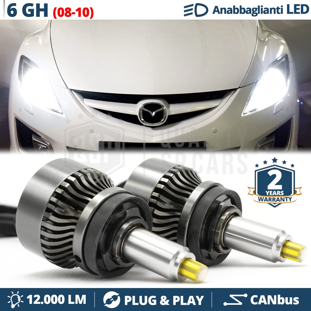 Kit Full LED H11 CANbus per MAZDA 6 GH (08-11) Luci Anabbaglianti Bianco Ghiaccio | 6500K 12000LM