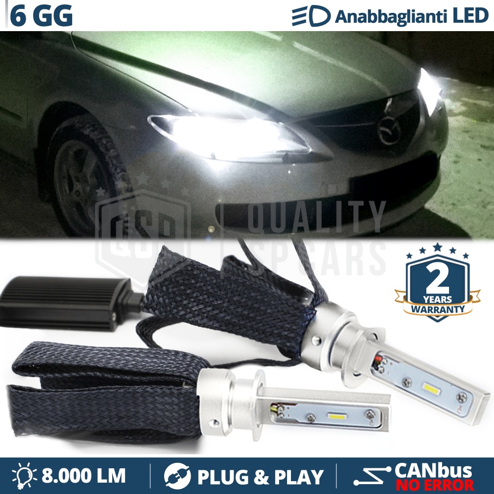Kit LED H1 para MAZDA 6 GG Luces de Cruce CANbus | Bombillas LED 6500K 8000LM