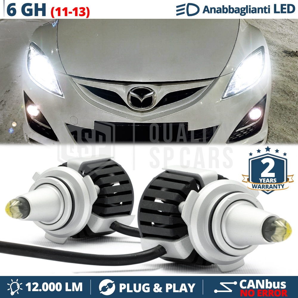 Kit Bombillas LED HB4 Para MAZDA 6 GH (11-13) Luces de Cruce CANbus | Luz Blanca 6500K 55W