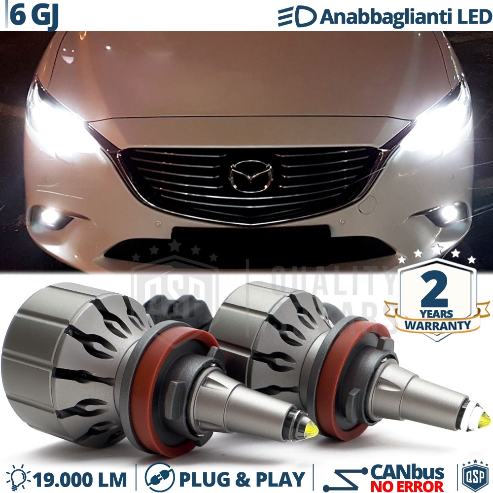 Kit LED H11 para MAZDA 6 GJ Luces de Cruce | Bombillas LED CANbus Blanco Frío | 6000K 19000LM