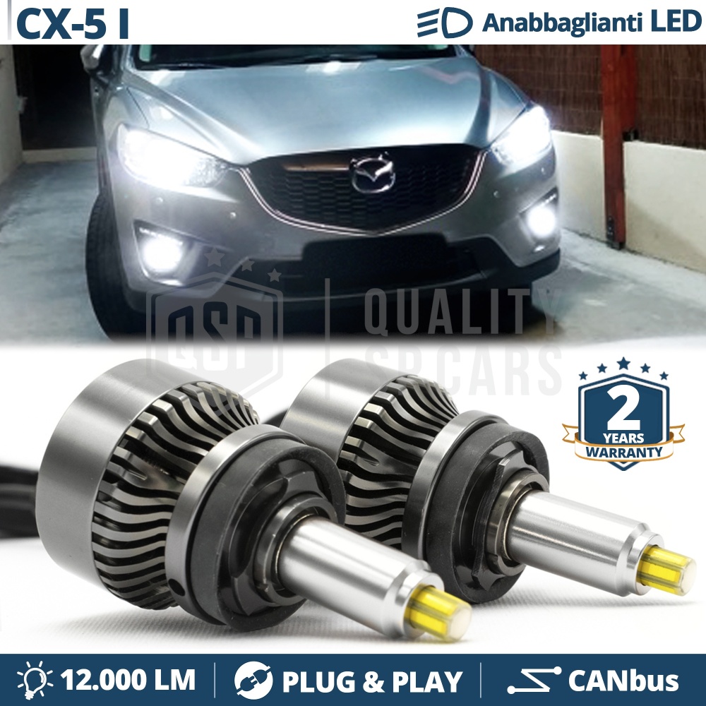 Kit Full LED H11 CANbus per MAZDA CX-5 Luci Anabbaglianti Bianco Ghiaccio | 6500K 12000LM