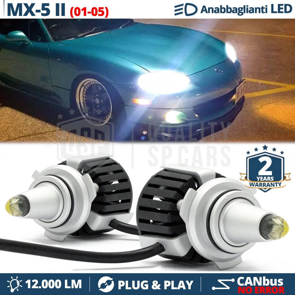 Kit Bombillas LED HB4 Para MAZDA MX-5 2 01-05 Luces de Cruce CANBUS | Luz Blanca 6500K 55W