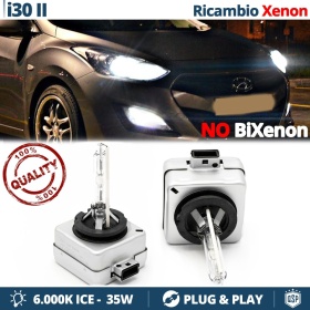 2x Bombillas Xenon D1S de Repuesto para HYUNDAI i30 2 (11-16) Luz 6.000K Blanco Frio Lámpara 35W