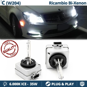 2x Bombillas Bi-Xenon D1S de Repuesto para Mercedes CLASE C W204 11-15 6000K Luz Blanco Frio Lámparas 35W
