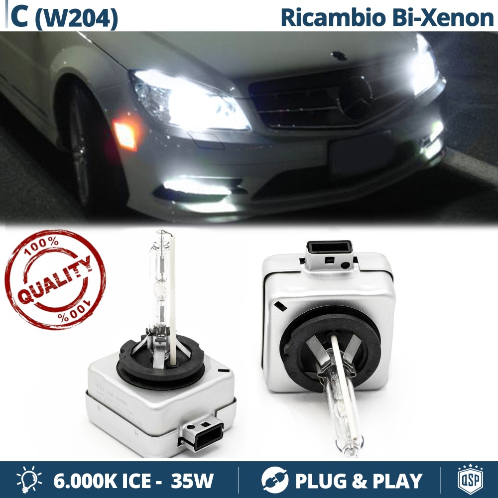 2x D1S Bi-Xenon Replacement Bulbs for Mercedes C CLASS W204 11-15 HID 6.000K White Ice 35W 2x D1S Bi-Xenon Replacement Bulbs for Mercedes C CLASS W204 11-15 HID 6.000K White Ice 35W
